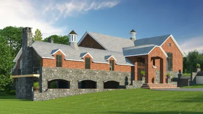 Front Elevation House Rendering Services — Landscape Design project by JMSD Consultant - 3D Visualization Studio