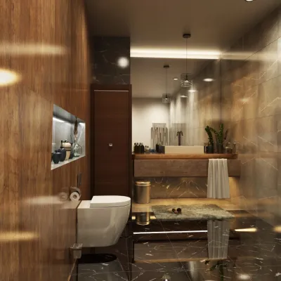 3D Visualization Services Los Angeles for Bathroom Project by JMSD Consultant - 3D Visualization Studio