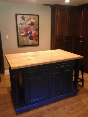 Bespoke Rolling Island by Emerald City Custom Cabinets