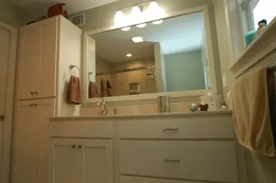 Midland, MI Custom Cabinet and Tile Shower Renovation by Tri-City Remodeling & Nowak Cabinets