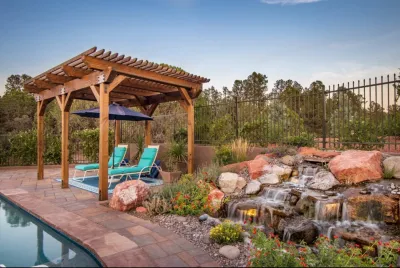 Pool Design-Beautiful Backyard Pool Oasis — Landscape Design project by Joshua Tree & Landscape Co.