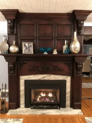 Custom Mantel of Birch and Poplar — Kitchen Remodeling project by Buike's Trim Carpentry