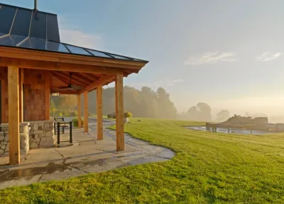 A Pool Terrace in Vermont — Landscape Design project by Julie Moir Messervy Design Studio (JMMDS)