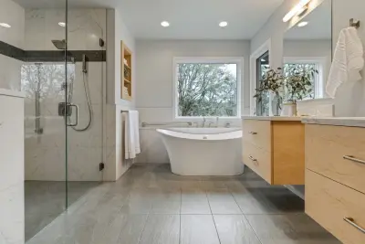 Dawnwood Drive Primary Bathroom by Corvallis Custom Kitchens & Baths