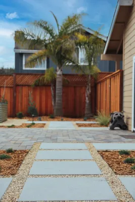 Green Living: Sustainable Hardscape & Planters — Landscape Design project by K & D Landscaping, Inc. in Santa Cruz