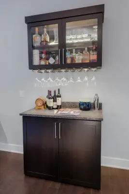 Urban Condo - Dark Wood Kitchen — Kitchen Remodeling project by Trillium Cabinet Company