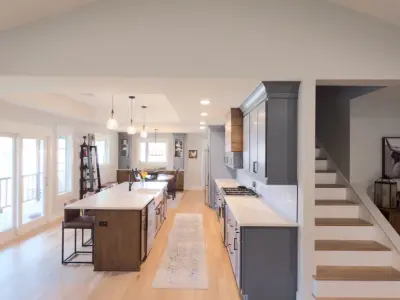 Serene Azure Contemporary Farmhouse — Kitchen Remodeling project by Pixley Lumber, Co.