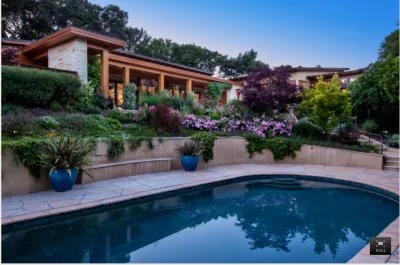 Portola Valley Estate — Landscape Design project by Karen Aitken And Associates