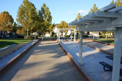 Eagle Ridge Bocce Ball Courts — Landscape Design project by Karen Aitken And Associates in Gilroy