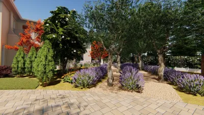 Modern Mediterranean Design — Landscape Design project by Karen Aitken And Associates