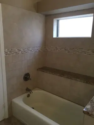 Stylish Spacious Bathroom Set by Len's Remodeling And Contracting Services