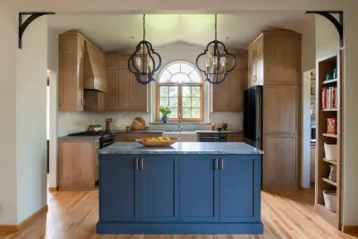 Uplifted Farmhouse Kitchen by Sawhill Kitchens