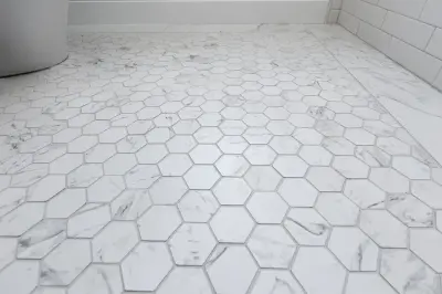 Expanded tub in white bathroom — Kitchen Remodeling project by Ray Tile & Bath