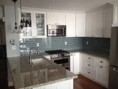 Modern Kitchen Renovation with Subway Tile Accents — Kitchen Remodeling project by Big Wood Cabinets, LLC