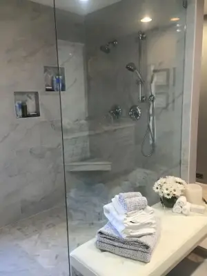 Luxurious Bathroom Renovation — Kitchen Remodeling project by Lambert Construction And Design