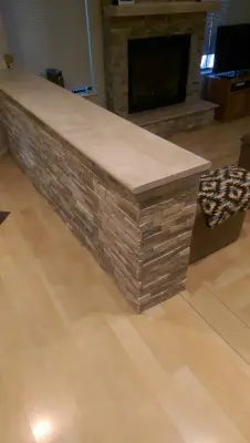 Dublin Stacked Stone Hearth by Visionary Home Remodeling Inc.