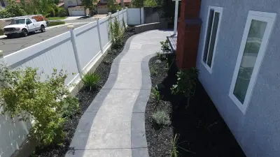 Imprinted Concrete — Custom Home Builders project by Caraveli Construction