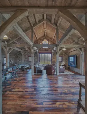 Wooden Frame Barns — Custom Home Builders project by Carolina Timberworks