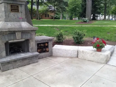 Bethel College Fireplace - Mishawaka by Kuert Outdoor Living