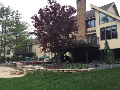 St Joseph River Poolside Fire Pit - Elkhart — Landscape Design project by Kuert Outdoor Living