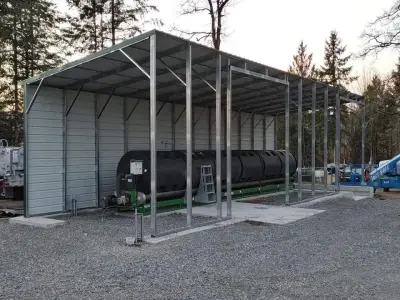 Steel Car Shelters by FIRST TIER- Sheds & Structures