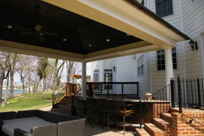 Before & After: Custom Outdoor Living Area — Landscape Design project by LandArt Associates, LLC. in Pasadena