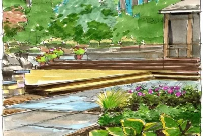 Hillside Terrace — Landscape Design project by LandArt Associates, LLC. in Pasadena