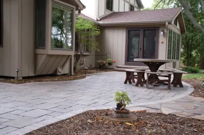 The Best Permeable Patio 2015 (Unilock Awards of Excellence) — Landscape Design project by Landscape Architecture, LLC in Madison