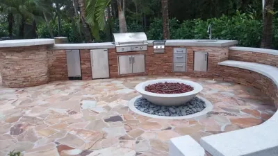 Rustic Outdoor Kitchen — Landscape Design project by Amazing Outdoors Miami in Miami