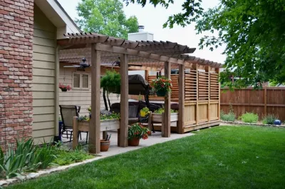 Salina, KS Shade Structure & Landscape Beds — Landscape Design project by Landscape Consultants LLC in Salina