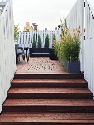 Upper West Side, NYC Roof Garden: Container Plants, Outdoor Dining by Amber Freda Garden Design