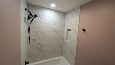 Overland Park Bathroom Renovation — Custom Home Builders project by Top Shelf Home Builders