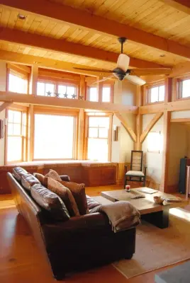 Timber Frame Residence — Custom Home Builders project by Ingrained Woodworking, Inc.