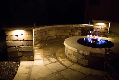 Fire Features — Landscape Design project by Amerilawn