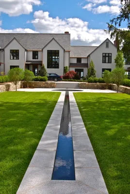 Water feature/rill — Landscape Design project by Liquidscapes in Far Hills