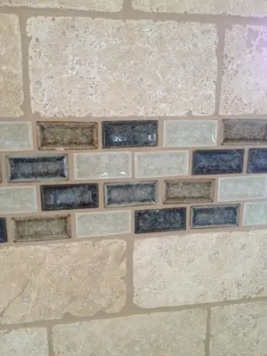 Decorative Gold Tumbled Marble by Floor Pro South, LLC