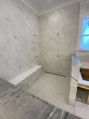 Modern Tile Shower Setup — Tile & Stone Installation Services project by Dprocustoms LLC