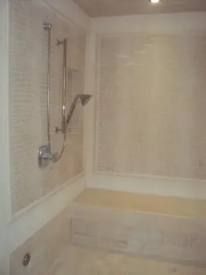 Tailored Shower featuring Natura Slab - Croco — Tile & Stone Installation Services project by The Tuscany Collection