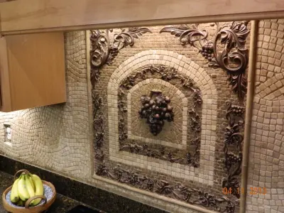 Vineyard Wall Art — Tile & Stone Installation Services project by Losas Designs Ltd