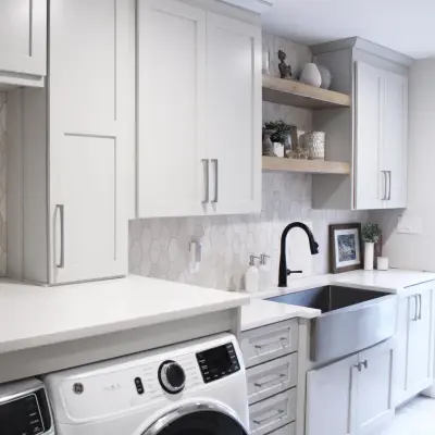 Laundry and Mudroom Spaces — Tile & Stone Installation Services project by Exact Tile
