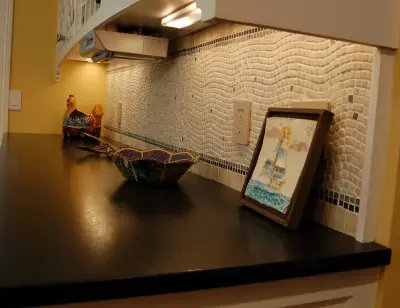 Curved Backsplashes — Tile & Stone Installation Services project by Losas Designs Ltd