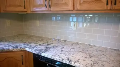 3 x 6 Gray Ceramic Tile with Decorative Design by Man N Mountain-Tile & Stone