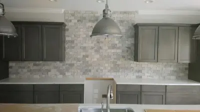 3x6 Silver Ash Tumbled Marble by Wells Tile Company