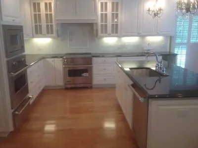 Ebonized Gloss Finish — Tile & Stone Installation Services project by Sundance Tile And Stone Inc.