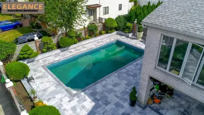 Staten Island Marble Outdoor Space by NT Pavers