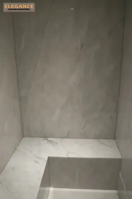 Afyon White Marble Bathroom Slab Project by NT Pavers