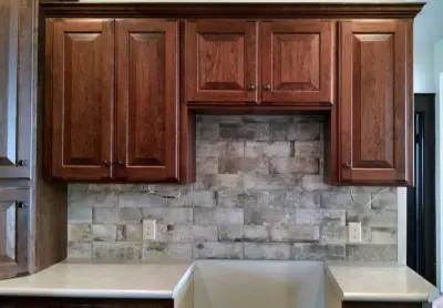 Humphrey, NE Brick Style Backsplash by Man N Mountain-Tile & Stone