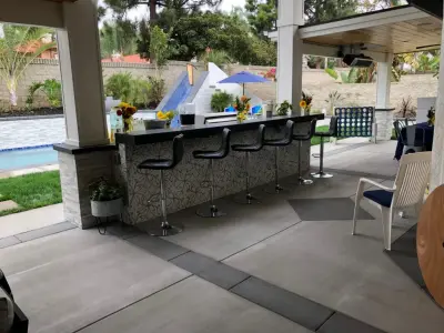 Boden H - Highlighted Bar Counter — Tile & Stone Installation Services project by Villa Lagoon Tile