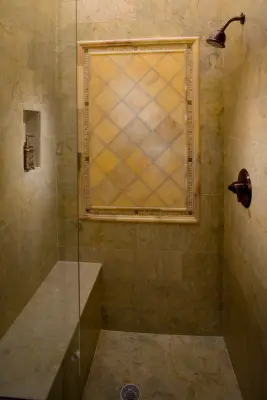 Elegant Restrooms by Palatial Stone & Tile