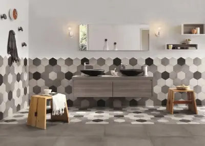 Restroom Flooring Tiles — Tile & Stone Installation Services project by Express Tile Contractor